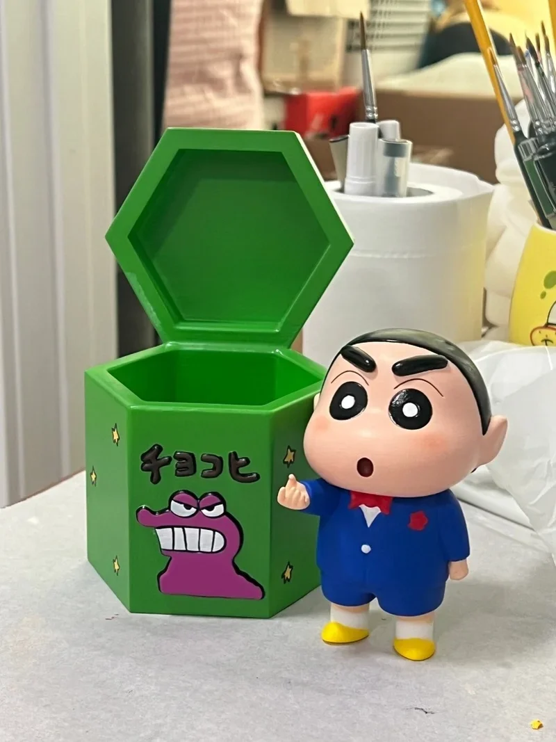 Hot Crayon Shin Chan Pajama Anime Kawaii Model Doll Toys Figures Q Version Car Figure Handmade Model Ornament Christmas Gifts