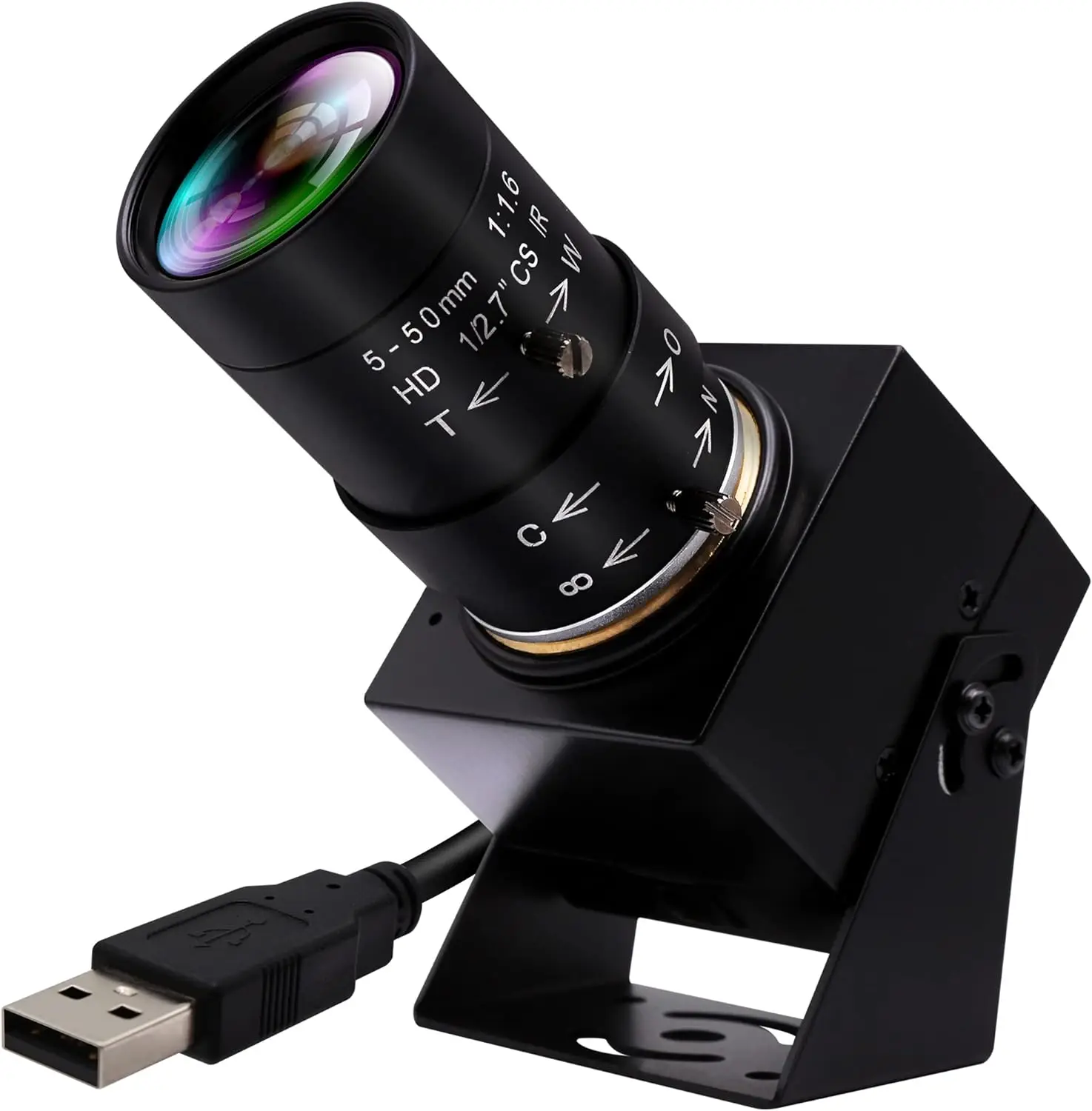 High Speed 1080P 90fps Global Shutter 10X Optic Zoom USB Camera Industrial Video Close-up Camera for ANPR Trafic Monitoring