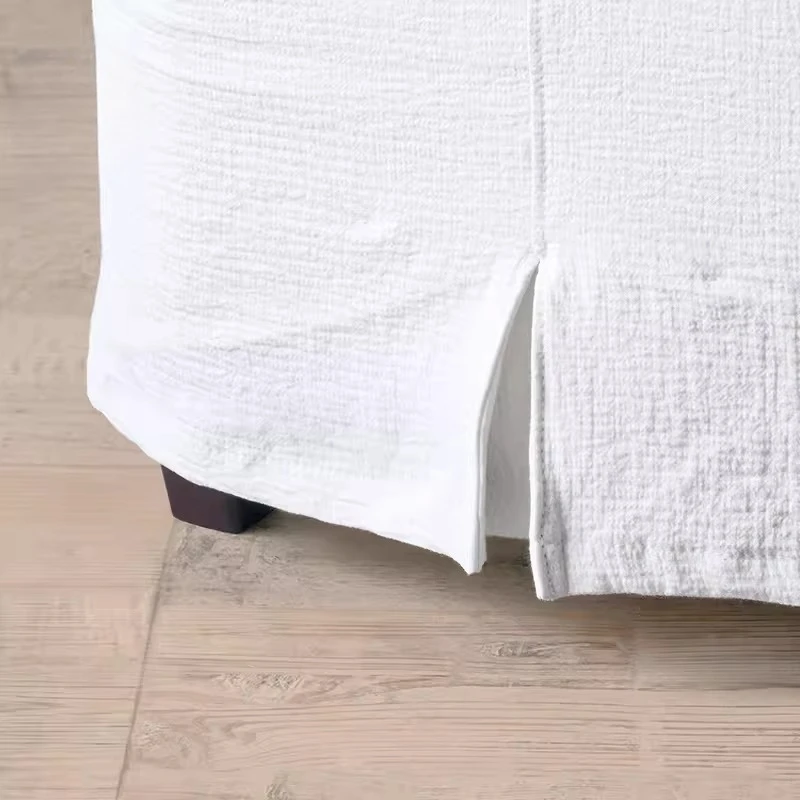 دواسة أريكة من نسيج القطن والكتان المغسول بتصميم كلاسيكي من نورديك، مقعد كتان قابل للإزالة والغسل من وابي سانفينج بي آند بي #3