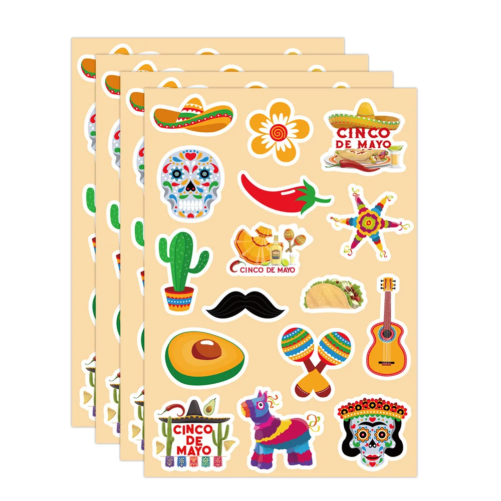 New Mexican party stickers Label Mexico Luggage Notebook Diy stickers best-selling simple personalized accessories