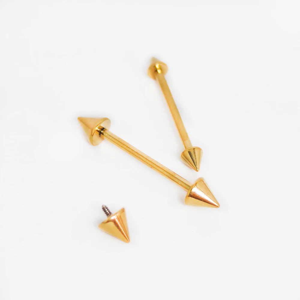 G23 ثقب التيتانيوم 16G مستقيم الحلزون الزنمة الأذن الصناعية ترصيع شريط ثقب اللسان حلقة الحديد ثقب الجسم المجوهرات #3