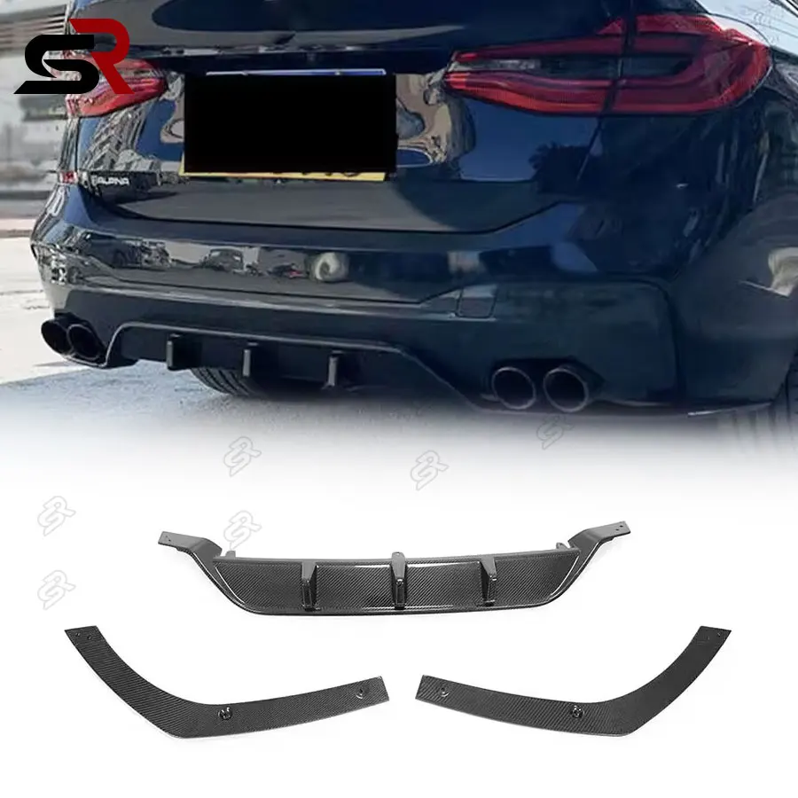 For BMW 6 Series GT G32 2017-2022 Carbon Fiber Rear Bumper Diffuser Lip Spoiler Spoiler Guard Tuning Car Auto Accessories