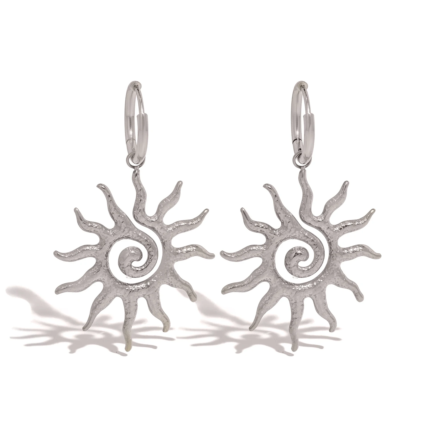 Spiralförmige Sonnenanhänger-Halskette für Frauen - 18K vergoldeter hypoallergener Edelstahl, für den täglichen Gebrauch & Boho-Geschenkideen Schmuck