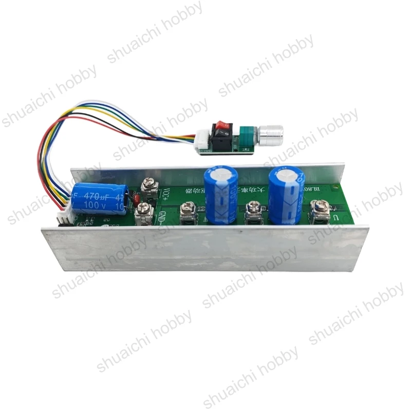 1PCS DC24V-80V Max 2000W High-Power Sensorless Brushless Motor Driver No Hall with Speed Regulator for Drone/Underwater Thruster