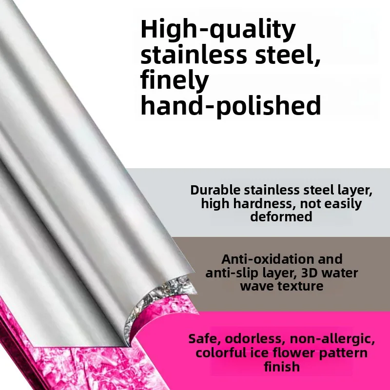 Set di pinzette per ciglia con fiori di ghiaccio da mille gradi Set di clip per piume dorate in acciaio inossidabile nano innesto universale viola blu