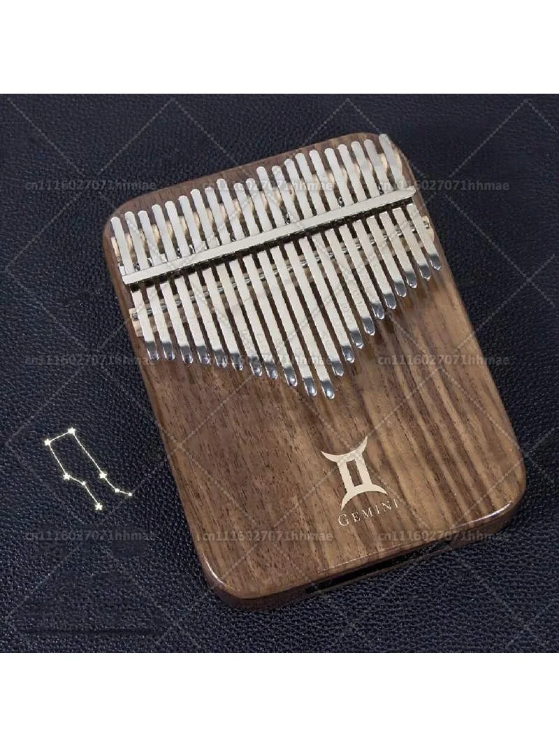 21-Tone black walnut box thumb piano 12 constellation Kalimba finger piano