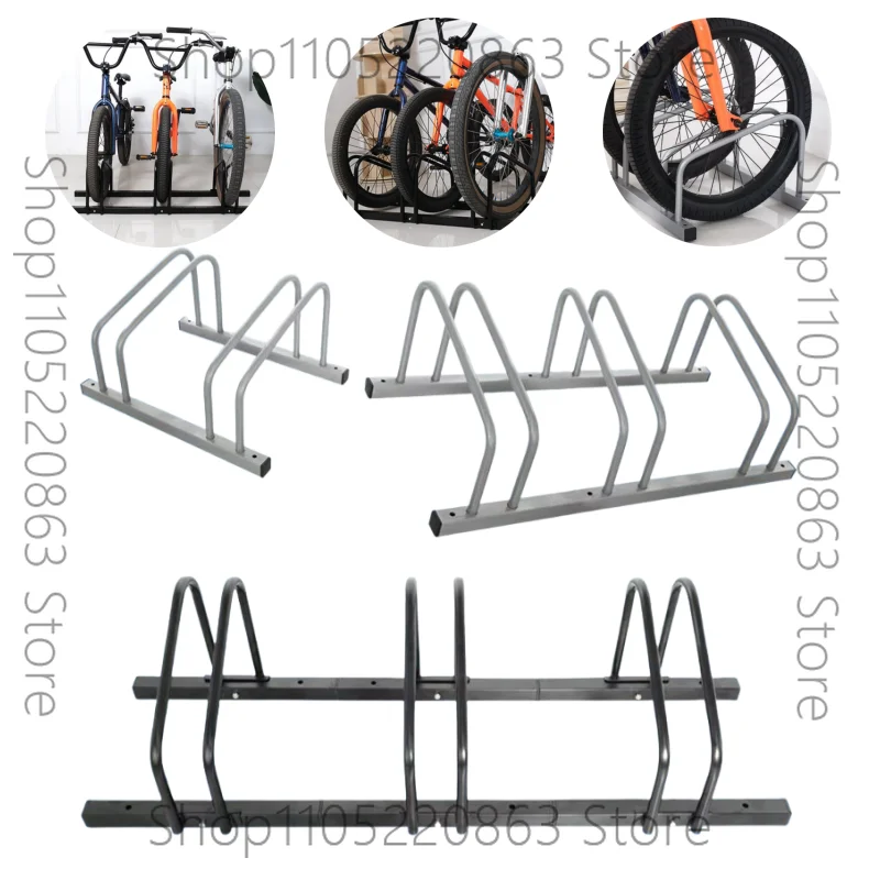 

Bike Floor Rack Adjustable Parking Stand Holder For Road Mountain Folding Bikes Storage Space Saving Garage Organizer Tool