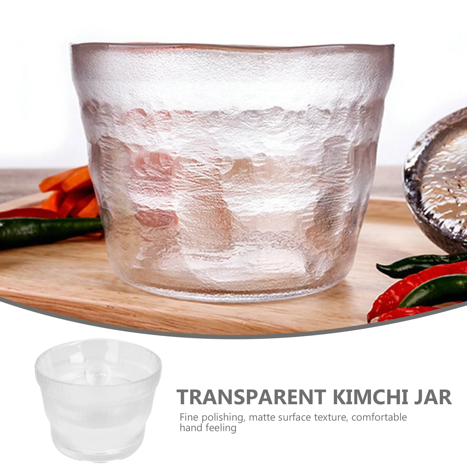 

Household Pickles Sealing Can Japanese Style Glass Kimchi Jar Airtight Food Storage Fermenting Jar Kitchen Food Container