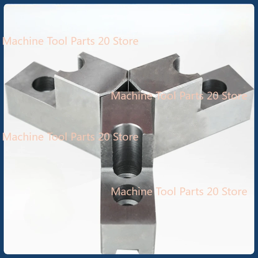 L-shaped Hydraulic Chuck 3-jaw Claw Heightened Soft Claw Hydraulic Claw Inner Support Outer Circle Package Claw 5/6/8 Inches