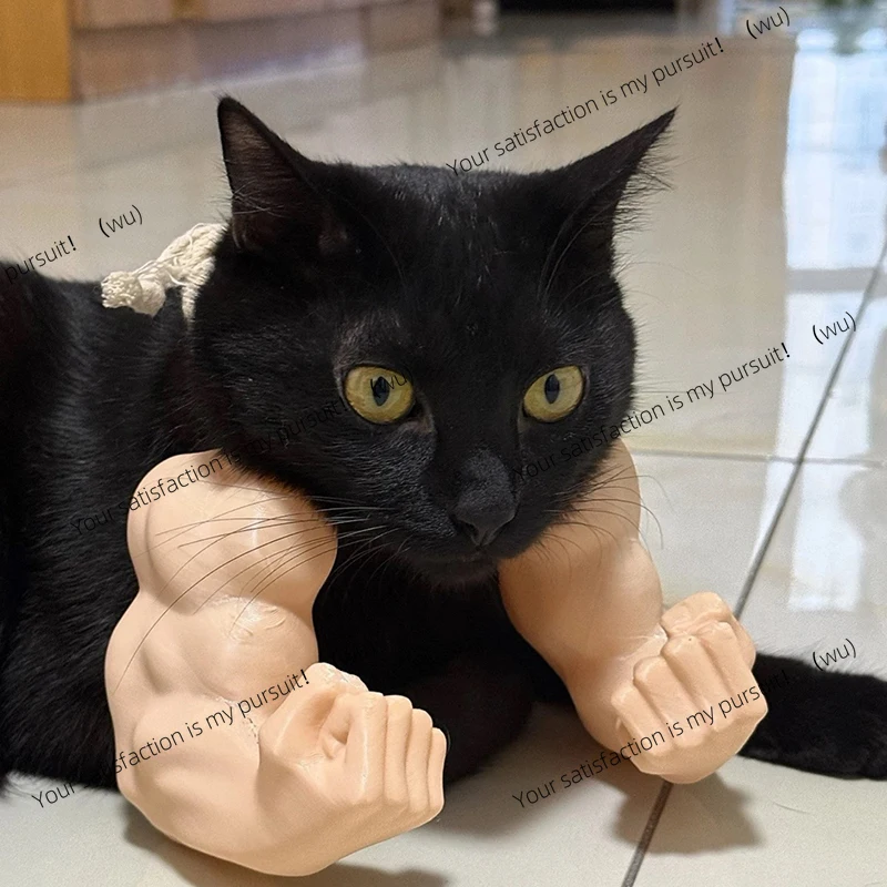 Cat Muscle Arm 3D Printing Neck Arm Fun Pet Role-playing Halloween Party Supplies Clothing Accessories