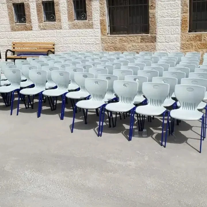 For Plastic Ergonomic School Study Chair Metal and PP Plastic Stackable Chairs for Training
