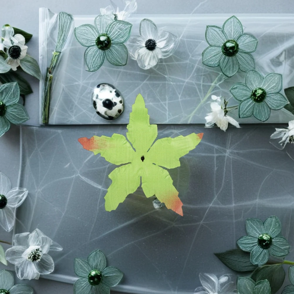 

150pcs Artificial Rose Calyx Bases Fabric Green Sepals For Floral Decorations Diy Plastic Flowers Making Materials