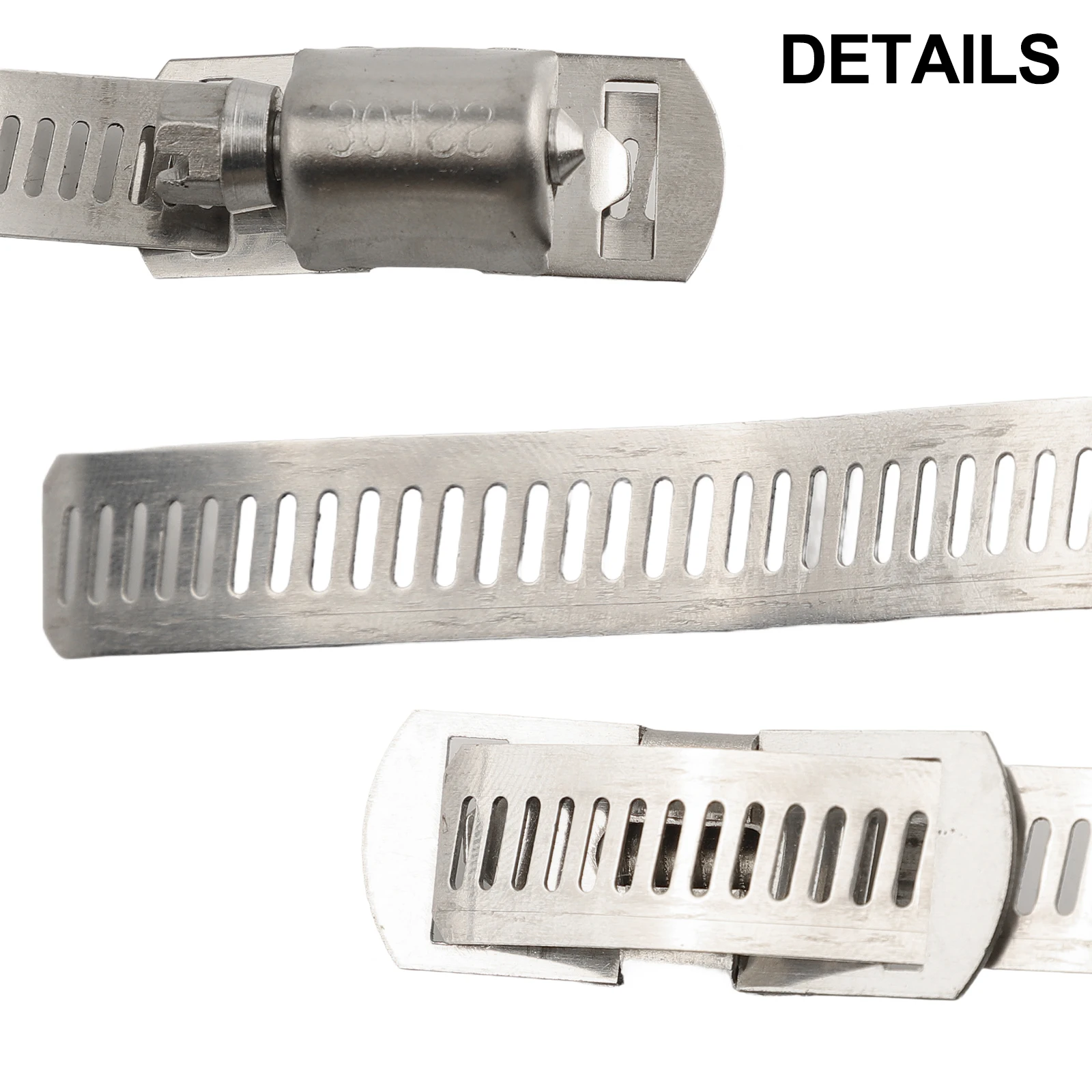 Stainless-Steel Hose Clamp Adjustable Large Worm Gear Hose Clamp Kit Fasteners For Across Automotive, Industrial, Marine,