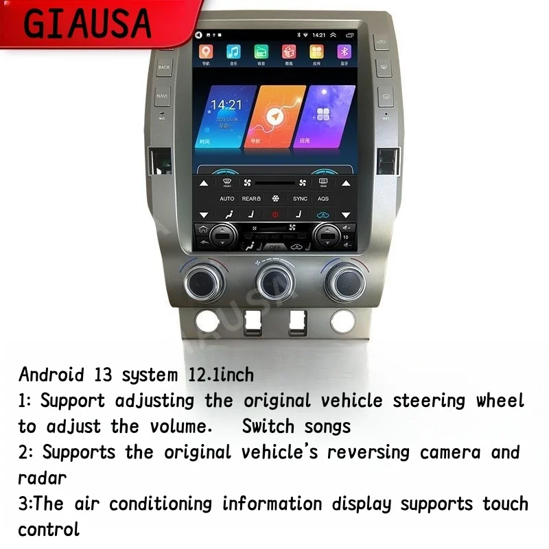 

12.1" Android 13 For Toyota Tundra 2014-2020 GPS Auto Navi Multimedia Carplay Player Car Radio Stereo HD Screen Head Unit DSP