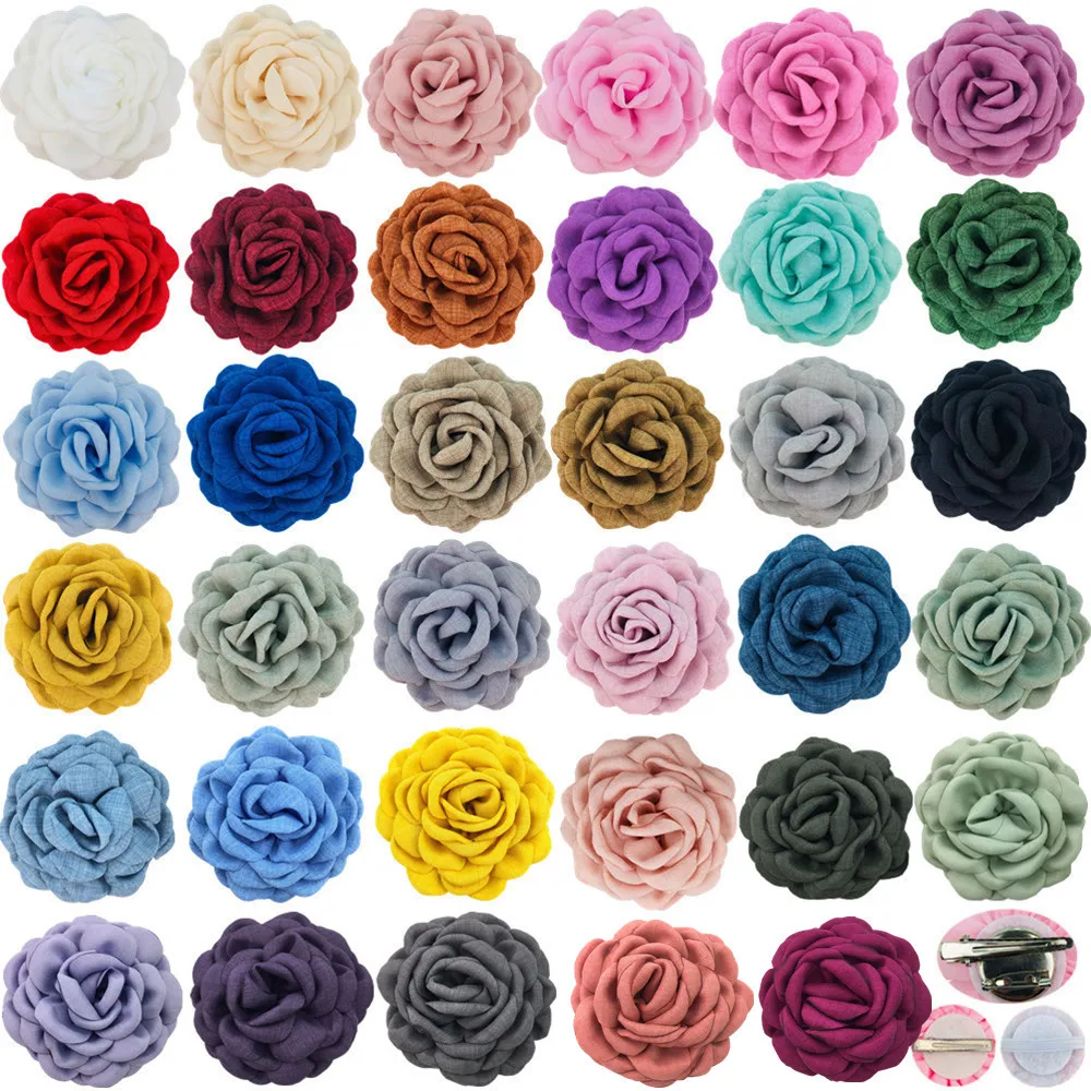 

300pcs Scratch Burnt Edge Flower 12cm Small 9cm European And American Hot Selling Handmade Baked Edge Rose Flower Wholesale