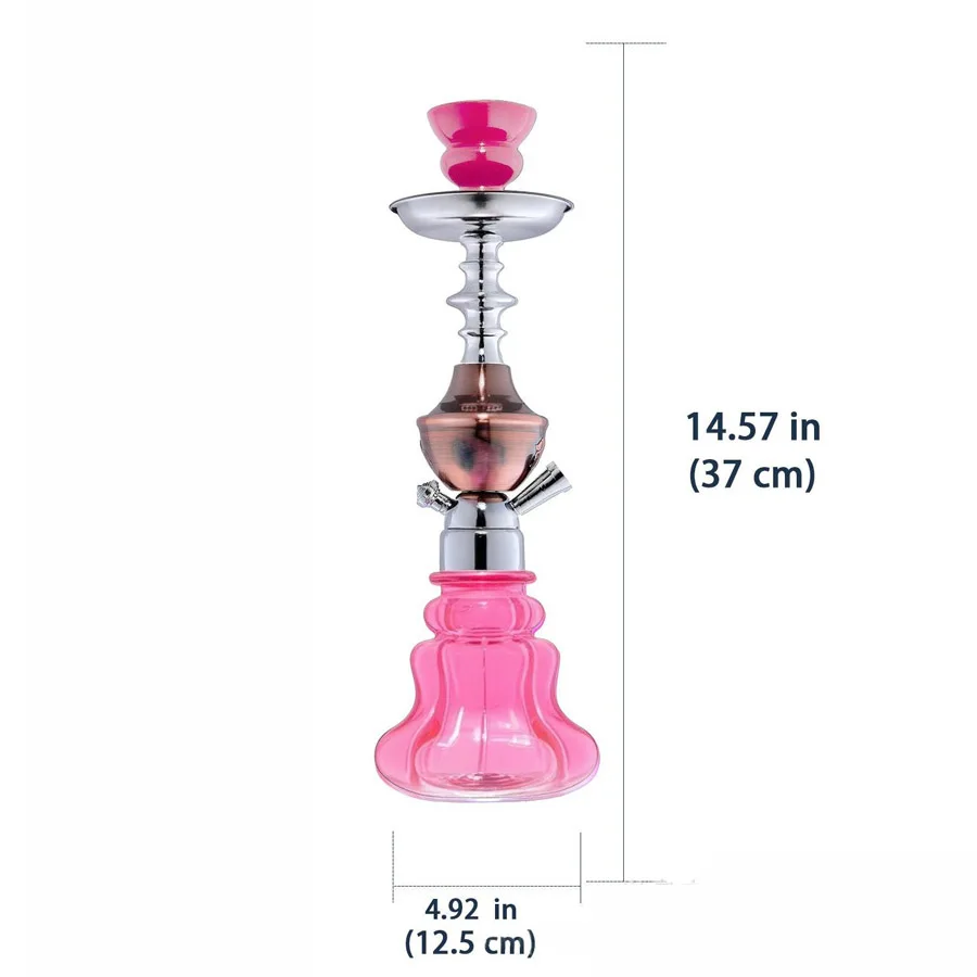 Mini Pink Double Hose Hookah Set Small Glass Shisha Hookah Full Accessories Ceram Bowl Camping Shisha Narguile Chicha For Bar