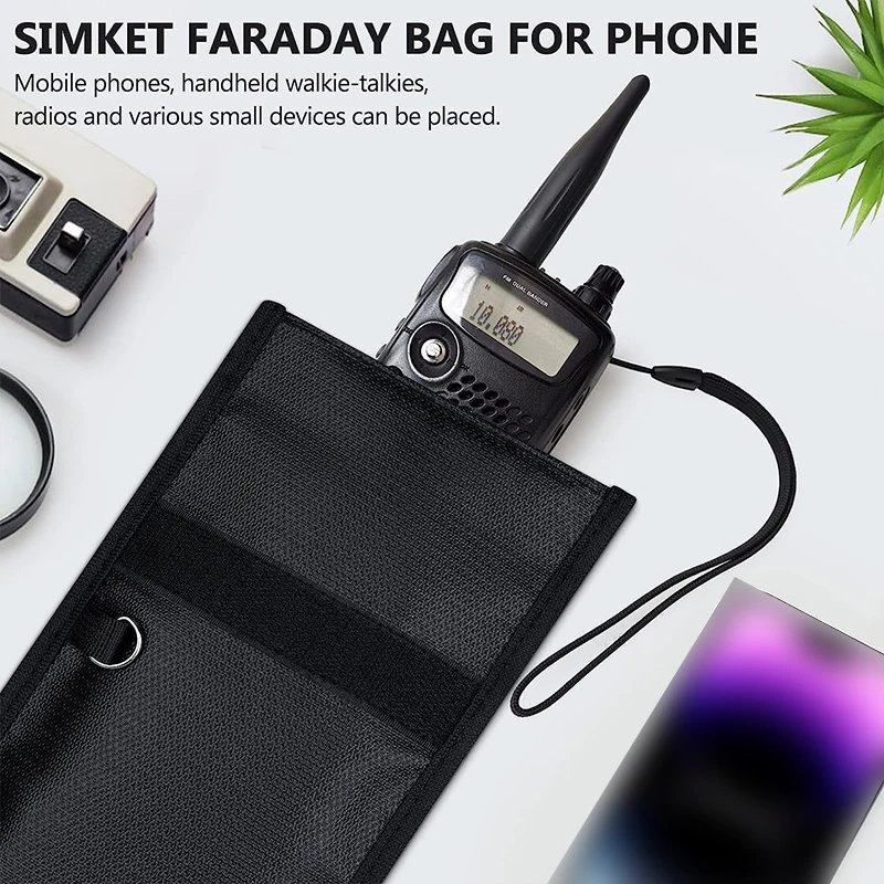 1Pcs Faraday Bag Rfid Signal Blocking Shielding Pouch Waterproof Car Key Cell Phone Blocker Rfid Signal Blocking Shielding Pouch