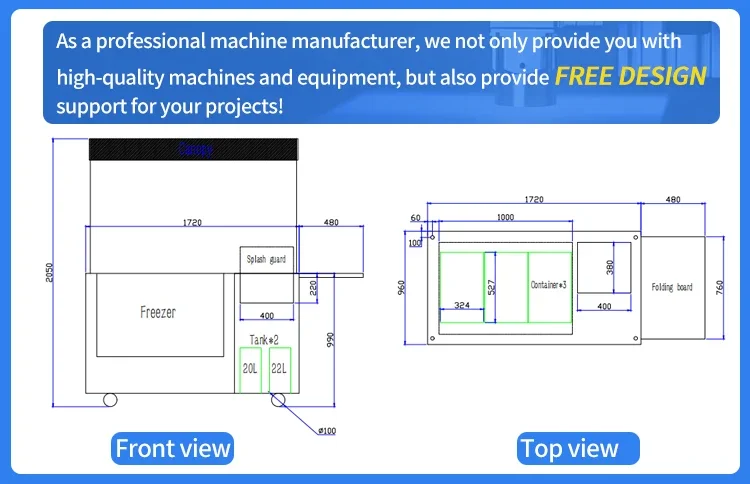 Mobile Bakery Mini Donut Ice Cream Food Cart for Sale Usa