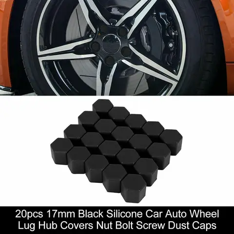 20x17mm 실리콘 자동차 림 휠 너트 나사 커버 러그 먼지 볼트 캡 허브 자동차 액세서리 고품질 부드러운 고무 나사 커버