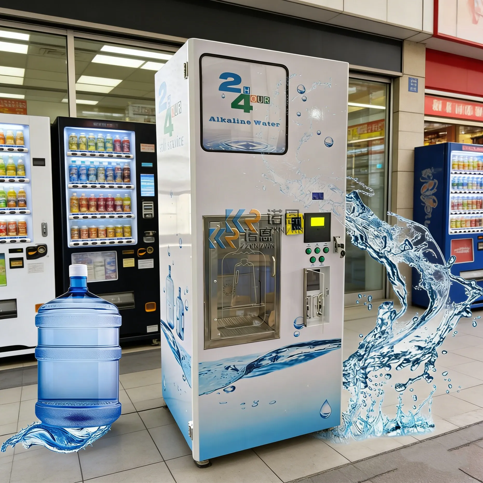 

High-efficiency purified water 160 liters/hour community water vending machine
