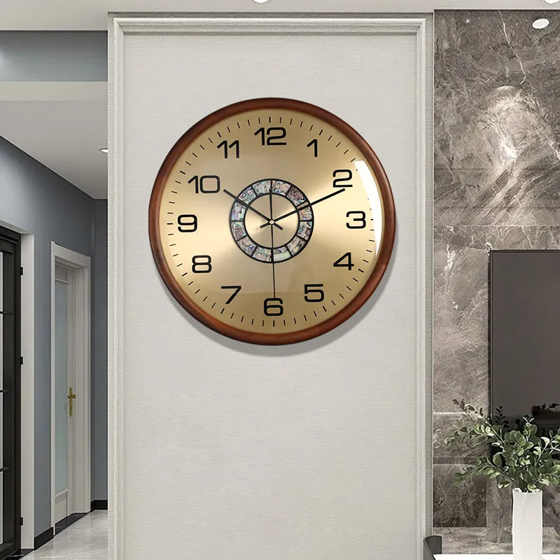 Large Wall Clock Decoration Quartz Office Wooden Wall Clock Vintage Classroom Silent Luxury Nordic Reloj De Pared Decor Items
