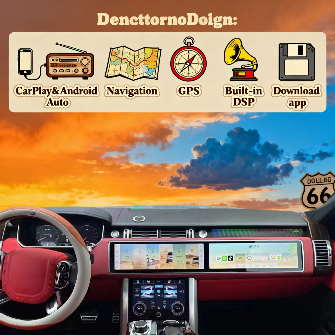 15.5+15.5inch dual screen Car Android Carplay For Land Range Rover Vogue L405/Sport 2013-2019 Multimedia Video Player Stereo GPS