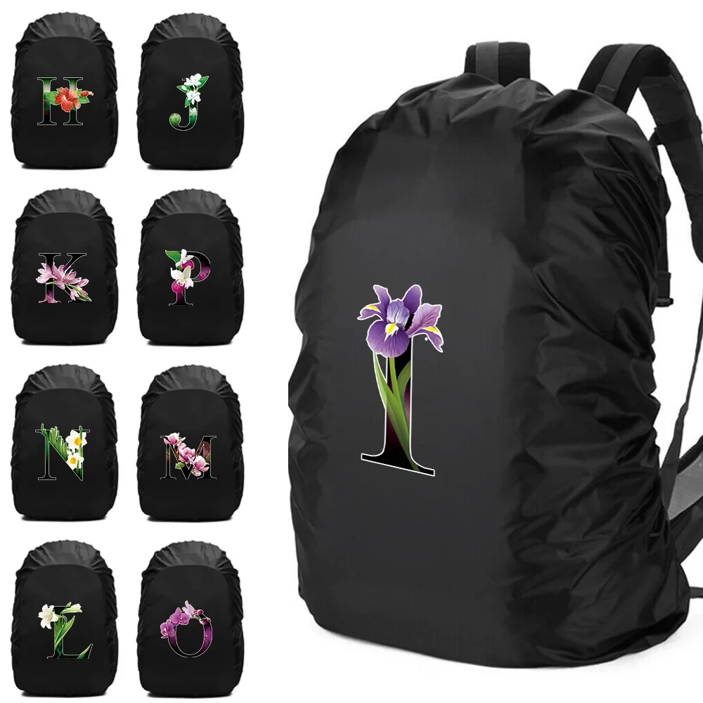 

20-70L Backpack Rain Cover Dustproof Cover for Back Bag Flower Color Print Waterproof Camping Hiking Climbing Bag for Rain Cover