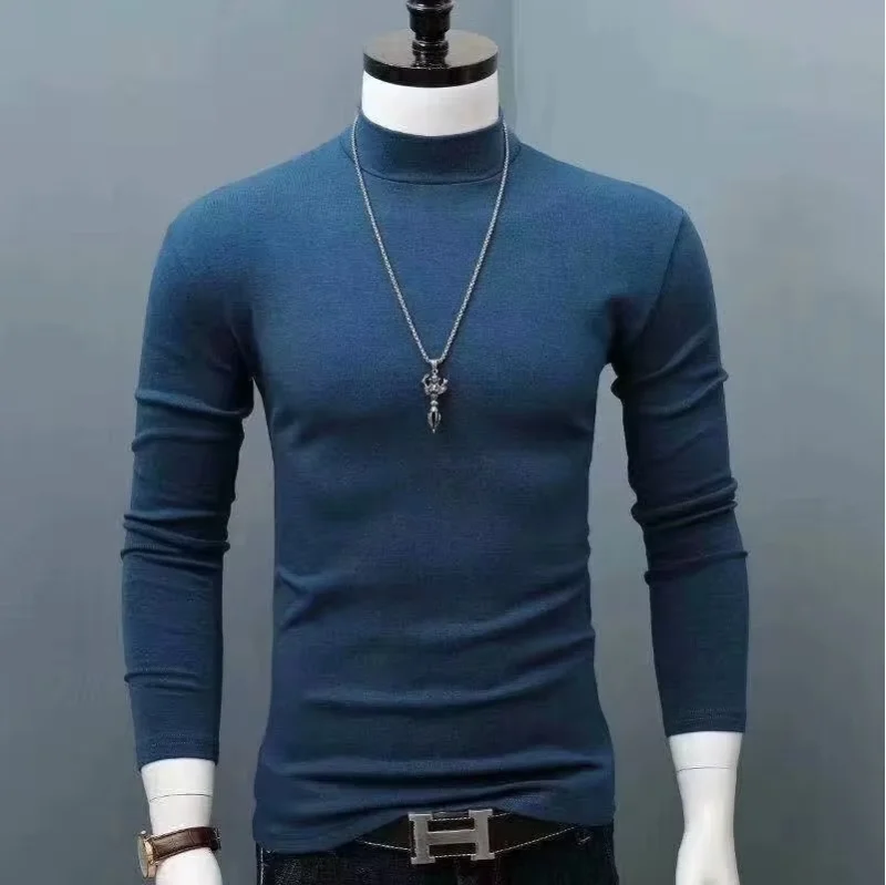 2025 Winter Warm Underwear Top Men's Winter Clothing Warm Shirt Autumn Men's Winter Tight High Neck Slim Long Sleeve T-shirt