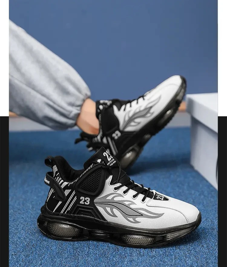 

Best-selling high-top leather men's casual shoes, versatile and trendy shoes running shoes mens sneakers