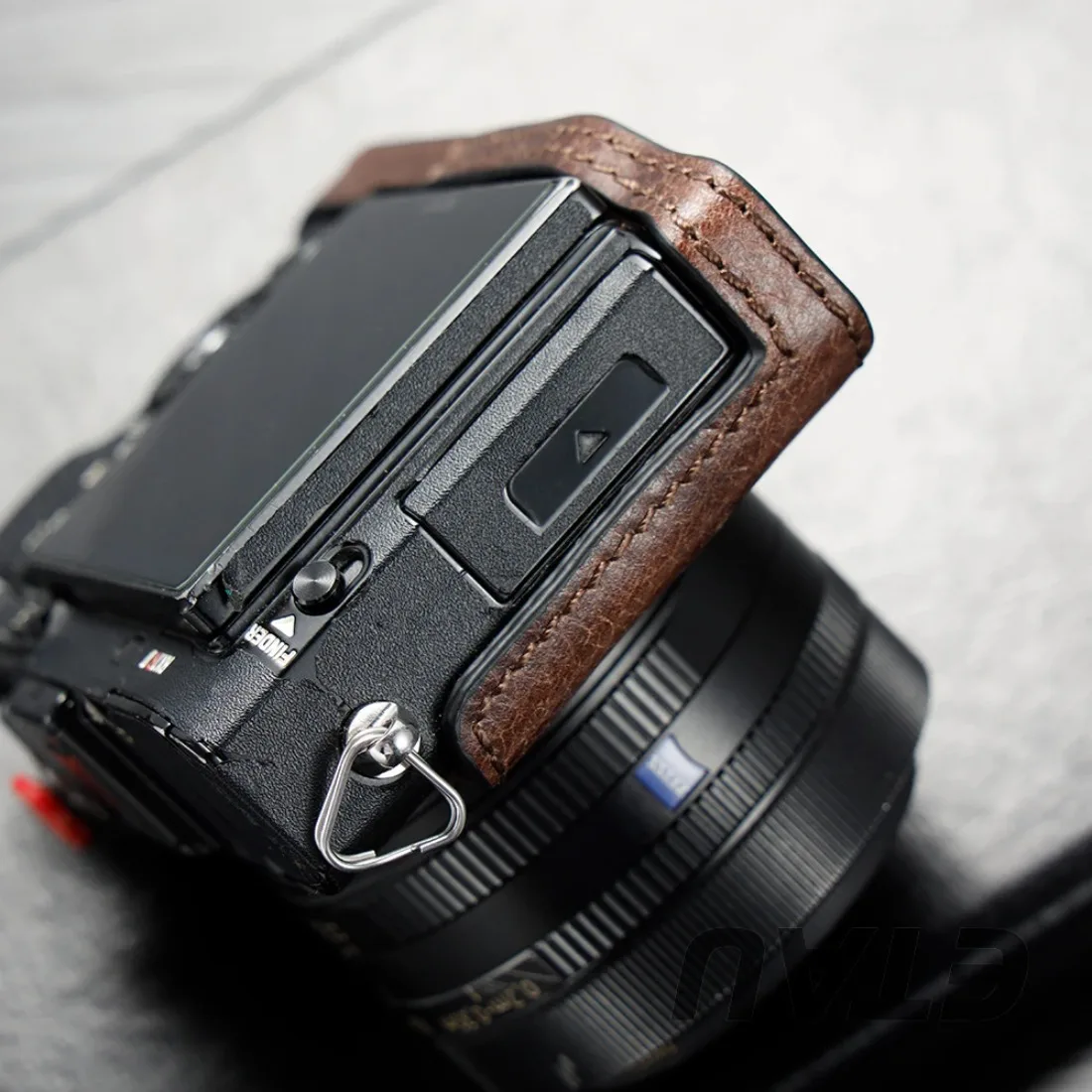 لسوني RX1R2 RX1RM2 كاميرا ارتداءها جلد طبيعي حافظة كاميرا مقبض نصف حقيبة