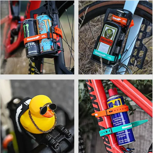 Imagen 2 del producto Correa de escala elástica de plástico TPU Rhinowalk con Clip, correa de carga de goma de seguridad, corbata compacta, correa de alta resistencia, accesorios de ciclismo