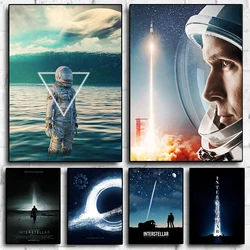 Classic Sci-Fi Movie Interstellar Poster Canvas Printing Film Characters Vintage Wall Picture For Living Room Home Decoration