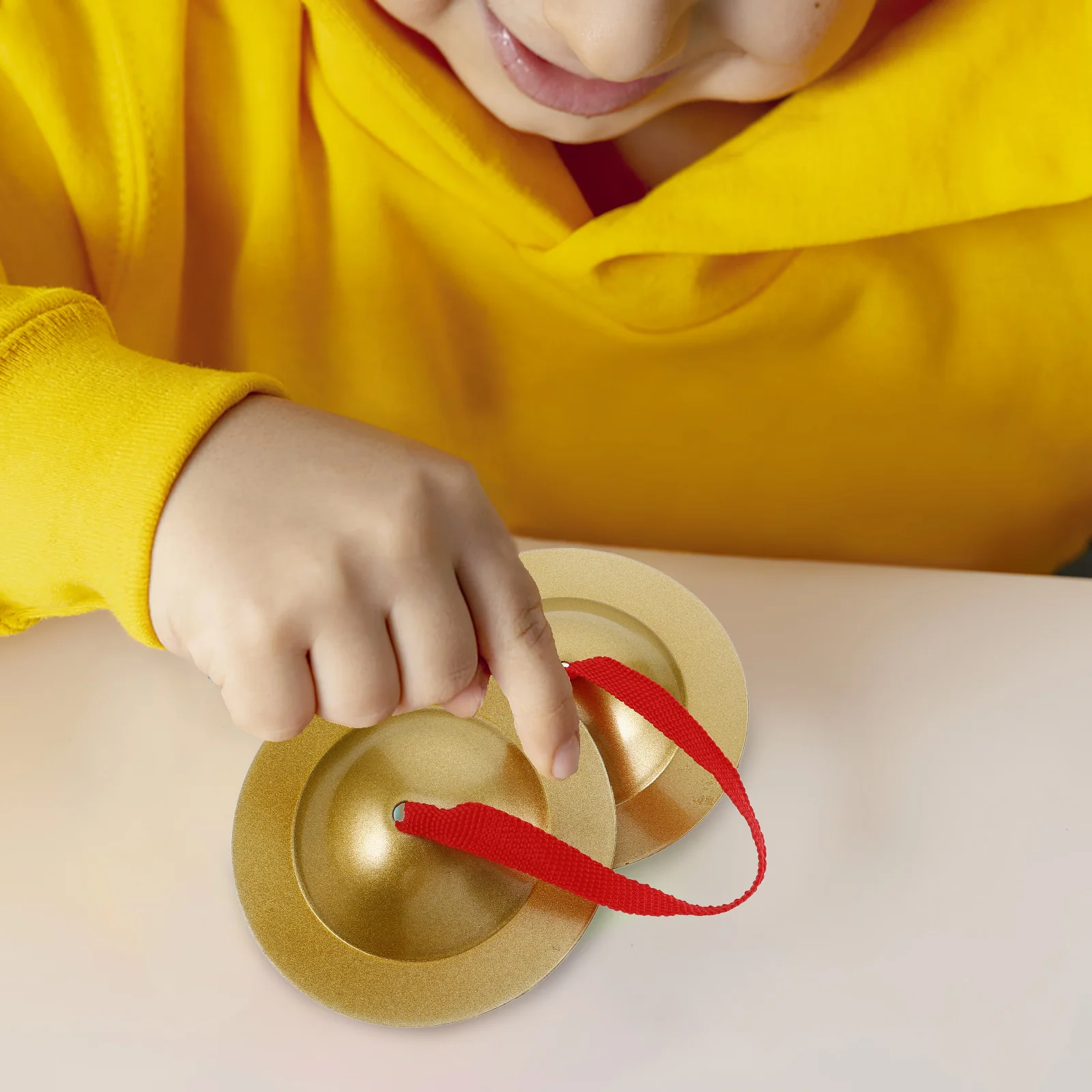 Mini platillo pequeño Gong, instrumento Musical de Metal para niños, platillos de mano, juguetes de percusión, instrumentos portátiles para niños
