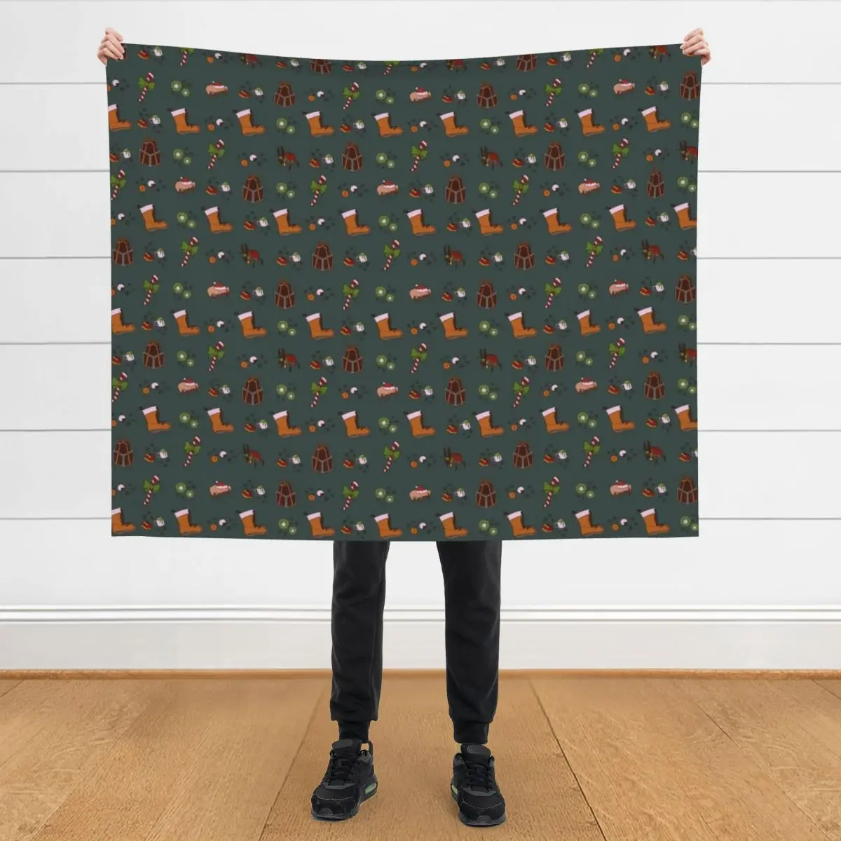 

Half-y Holidays - Blue-Green Variant Throw Blanket blankets ands Cute Plaid Comforter Blankets