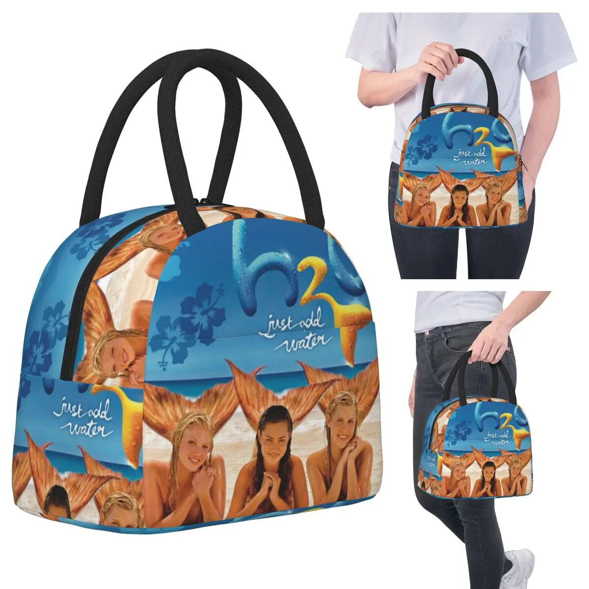 

H20 Lunch Bags Insulated Bento Box Portable Lunch Tote Resuable Picnic Bags Cooler Bag for Woman Student School