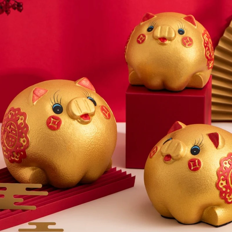 

Копилка, украшение для копилки, простота, детская креативная гостиная, мультяшное украшение на удачу, бытовая керамическая копилка