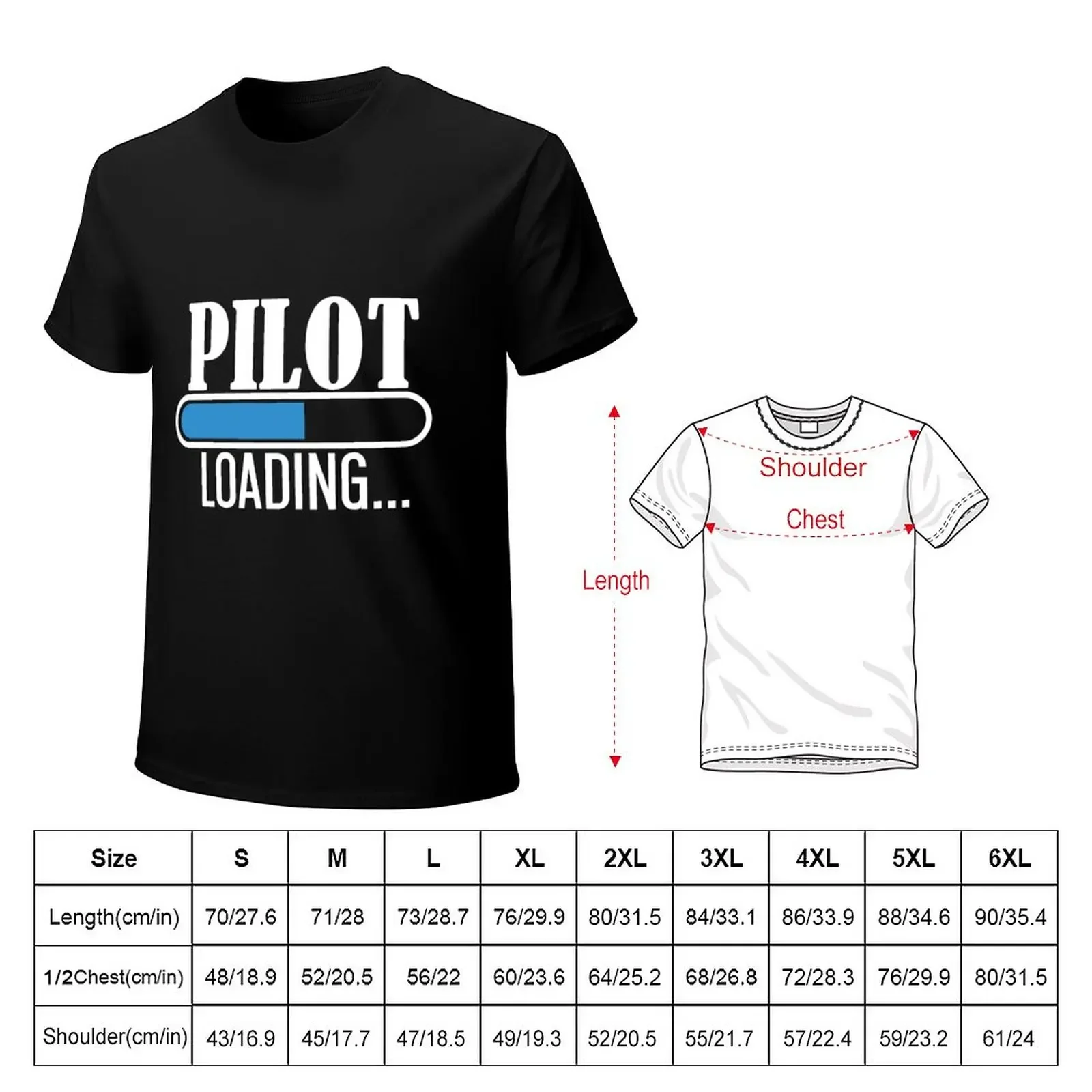 Pilot loading design for pilot cadets T-Shirt anime clothes hippie clothes mens t shirt