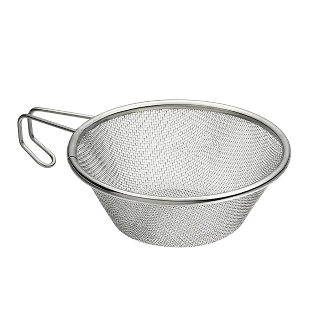 

1pc Stainless Steel Strainer Colander Silver Noodle Sieve For Tea Eggs Filtering Heat Resistant Strong