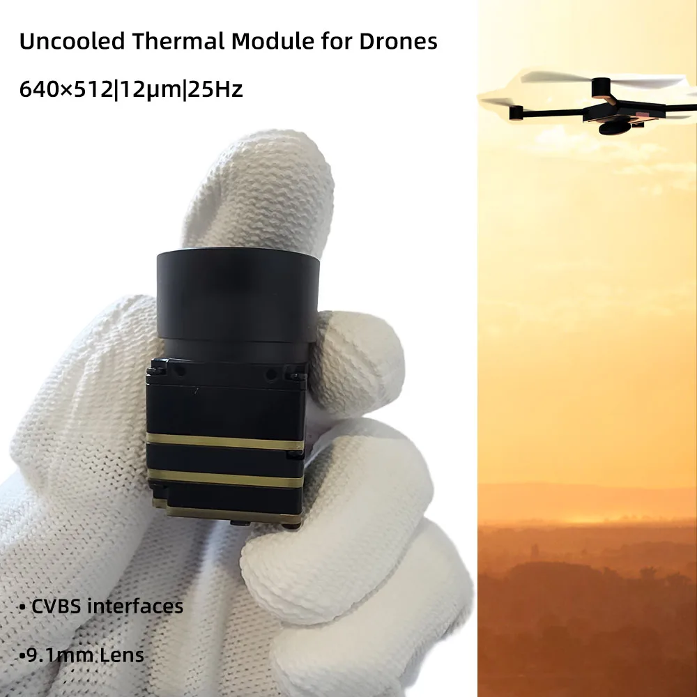 Hik IR-TM56-9RGC FPV Thermal Imaging Camera 25Hz With CMOS Sensor 9.1mm CVBS 5PIN ≤ 40mK For Drone Outdoor Use-Core Module
