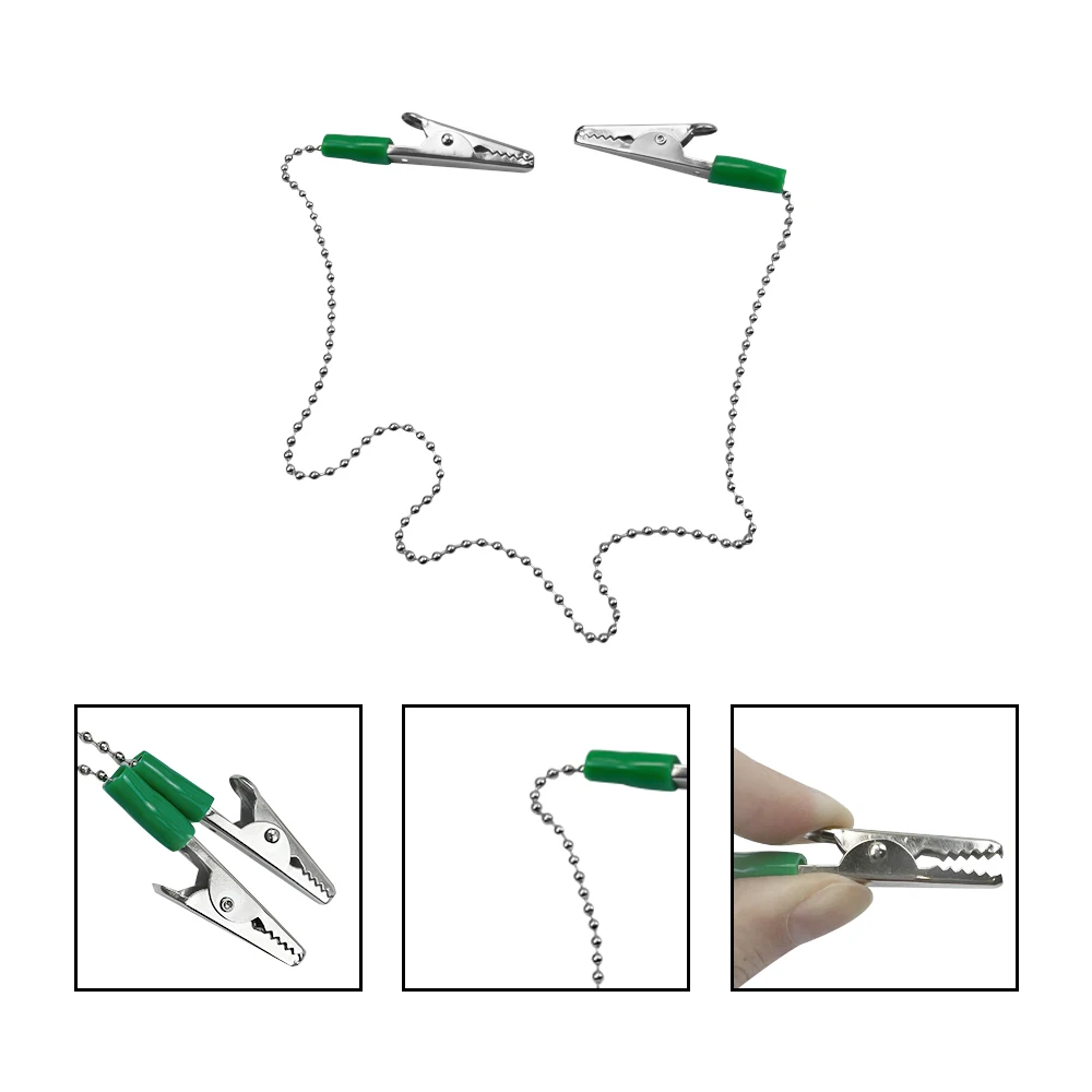 10pcs Dental Bib Clip Holder Scarf Clip Metal Ball Chain Sterilizable Paper Saliva Towel Napkin Holder Dentistry Material Tools