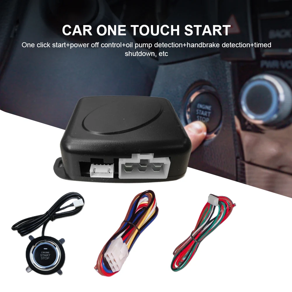 

12V Car One Key Start System Automatic Ignition Push Button Start System Remote Control Smart Engine Start System Auto Parts