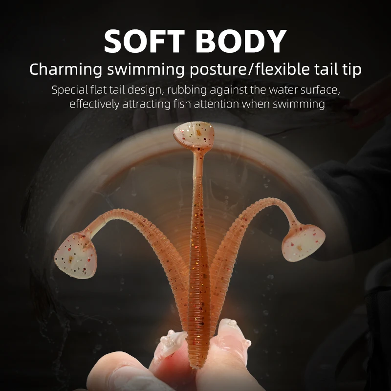 MEREDITH Awaruna Señuelos blandos Shad silicona para carpa - imagen 2