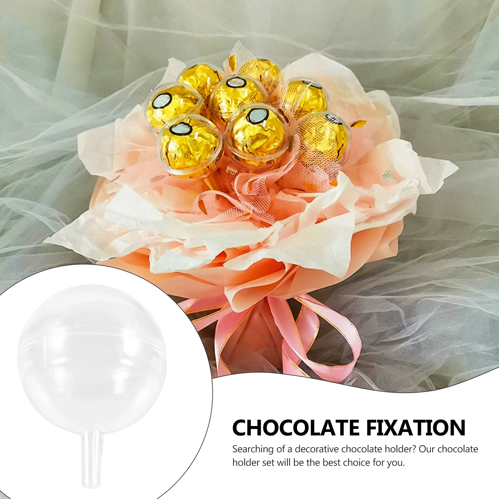 

95pcs Clear Chocolate Holder Bouquet Decoration Candy Decor Muffin Truffle Wrapper Transparent Cup Party Favor For Wedding Event