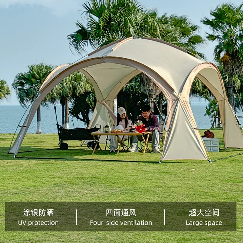 

Large Space Dome Canopy, Multi Person Gathering Courtyard Sun And Rain Protection, Easy Folding Outdoor Camping Sunshade Canopy