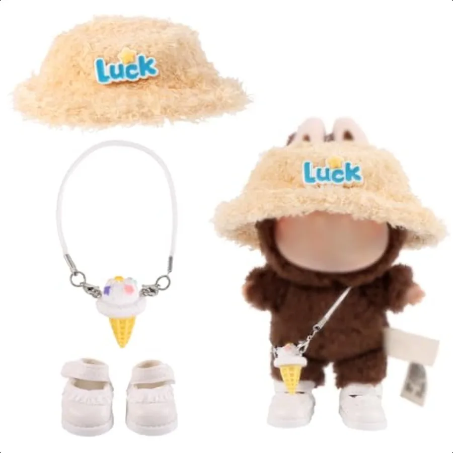 Clothes Set for Doll Cute Shoes Hat Bag Toy Outfit Stylish Clothes Accories for 6.7in Doll