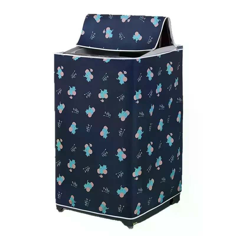 Cute Cartoon Bear Print Top Load Washer Cover Waterproof Dustproof UV Resistant Cover for Household Use