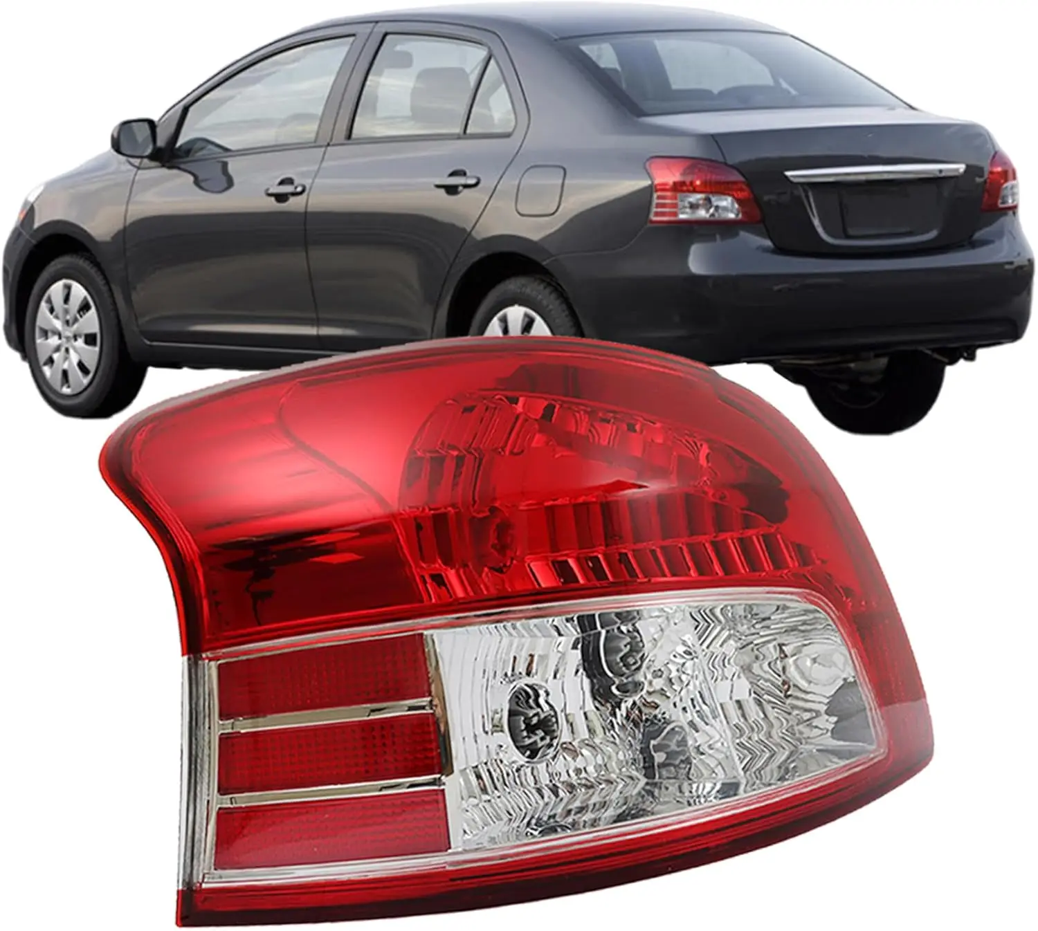 

Rear Brake Tail Light Assembly for Toyota Yaris 2007-2012 LH Driver Side 8156152550 TO2818133