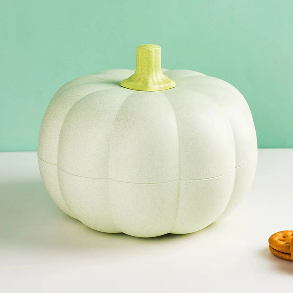 

Pumpkins Candys Tray With Lid Double Layer Vegetable Fruit Holder For Nutsweets