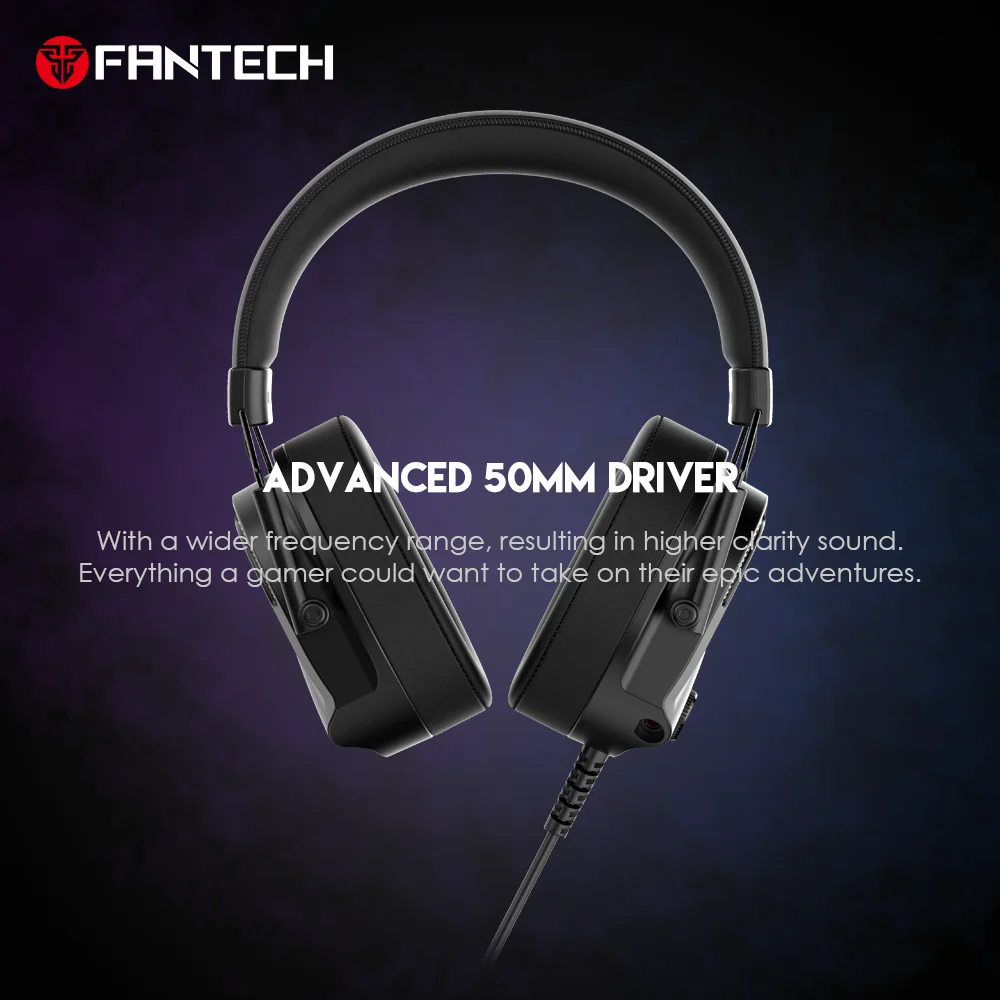 FANTECH ALTO HG26 Gaming Headset  50MM Driver 7.1 Virtual Surround Sound Headphones with Microphone Detachable for PC Laptop