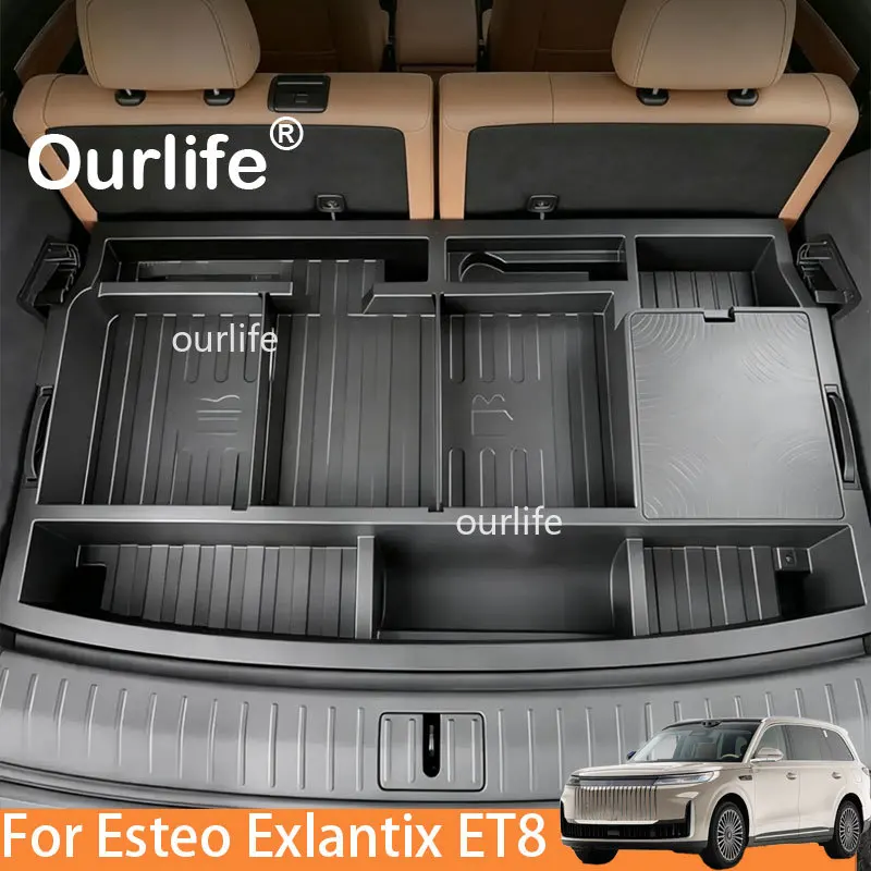 For Esteo Exlantix ET8 2026 2027 Car Trunk Storage box Trunk Baffle Fill Box Invisible Storage Box Car Modification Accessories